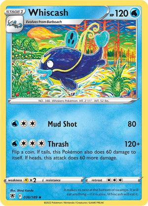 Image for Whiscash (SWSH10: Astral Radiance) (036/189) - Pokemon