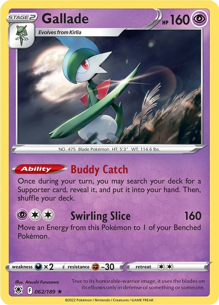 Image for Gallade (SWSH10: Astral Radiance) (062/189) - Pokemon