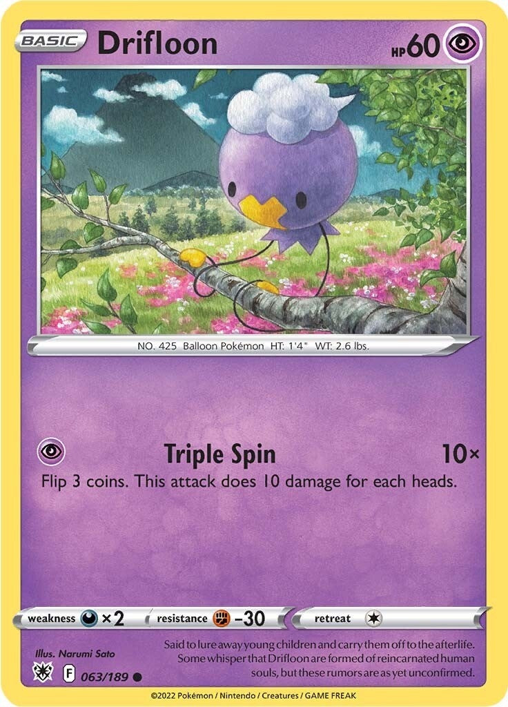 Image for Drifloon (SWSH10: Astral Radiance) (063/189) - Pokemon