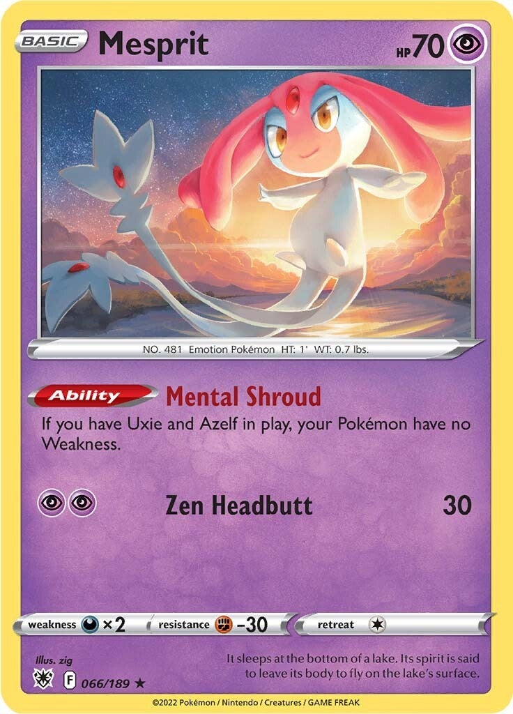 Image for Mesprit (SWSH10: Astral Radiance) (066/189) - Pokemon