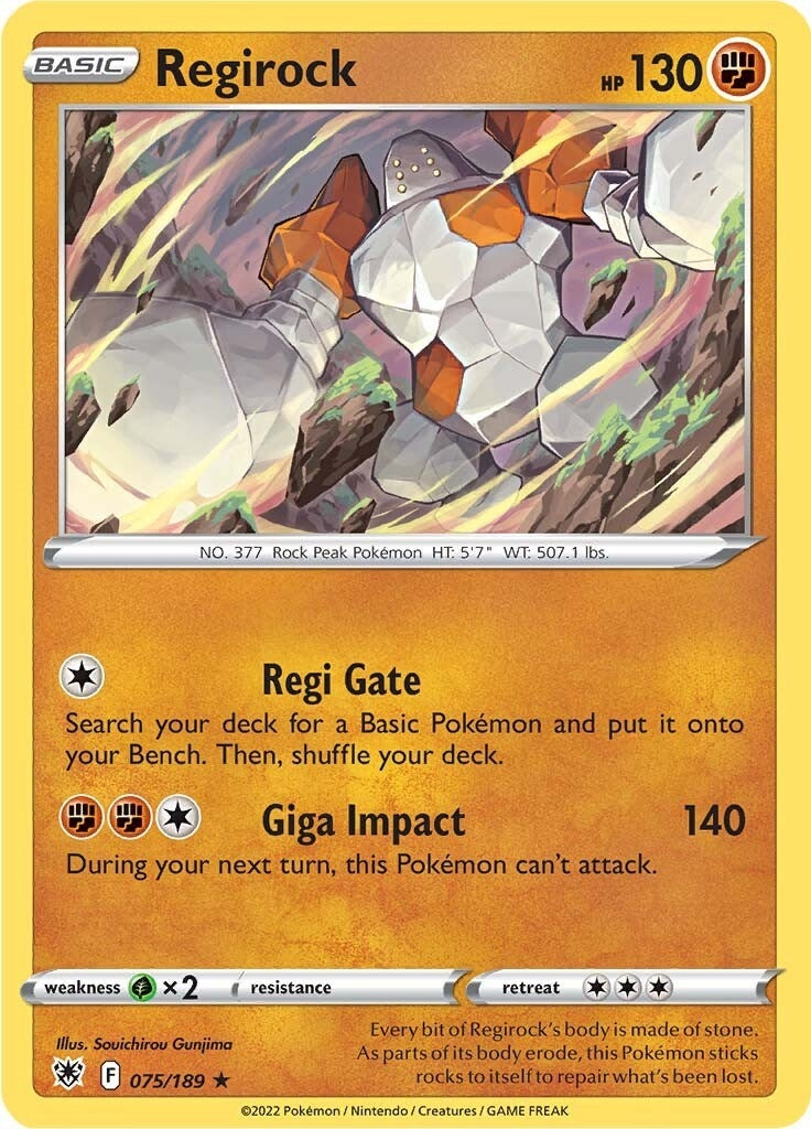 Image for Regirock (SWSH10: Astral Radiance) (075/189) - Pokemon