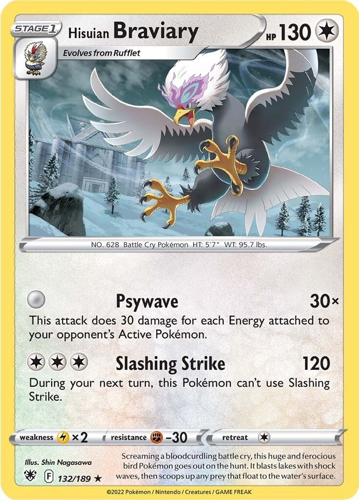 Image for Hisuian Braviary (SWSH10: Astral Radiance) (132/189) - Pokemon