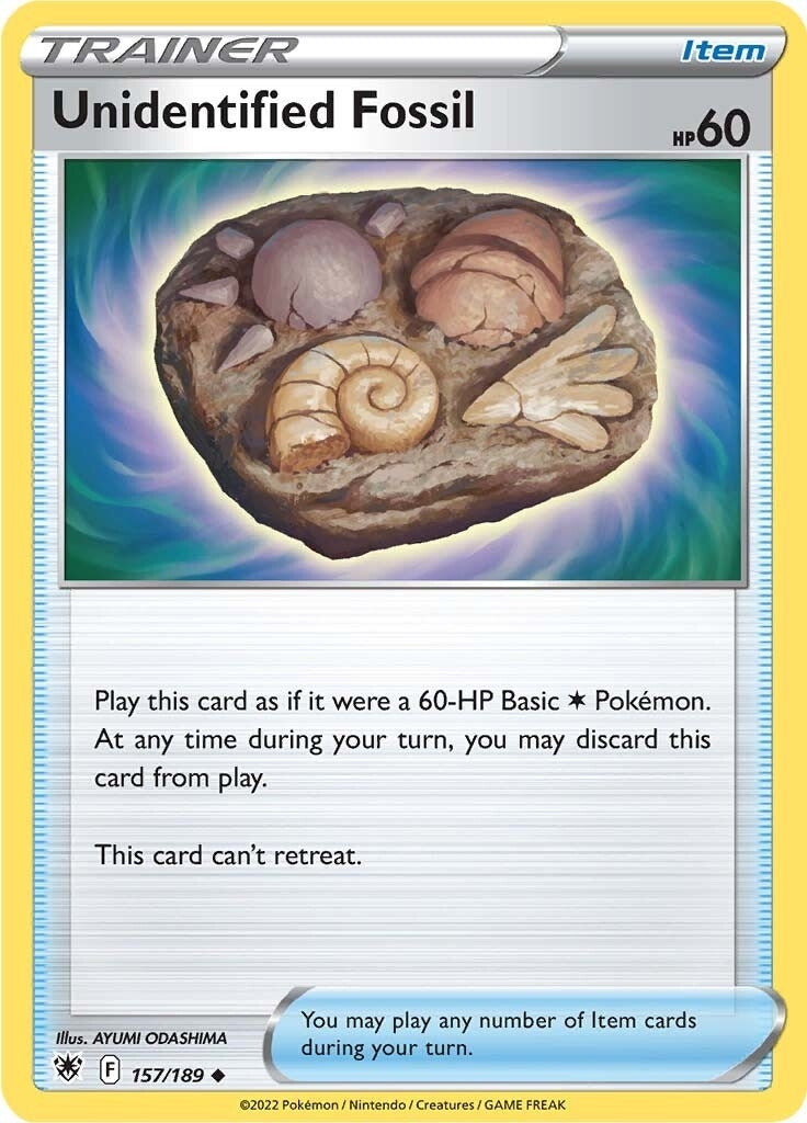 Image for Unidentified Fossil (SWSH10: Astral Radiance) (157/189) - Pokemon