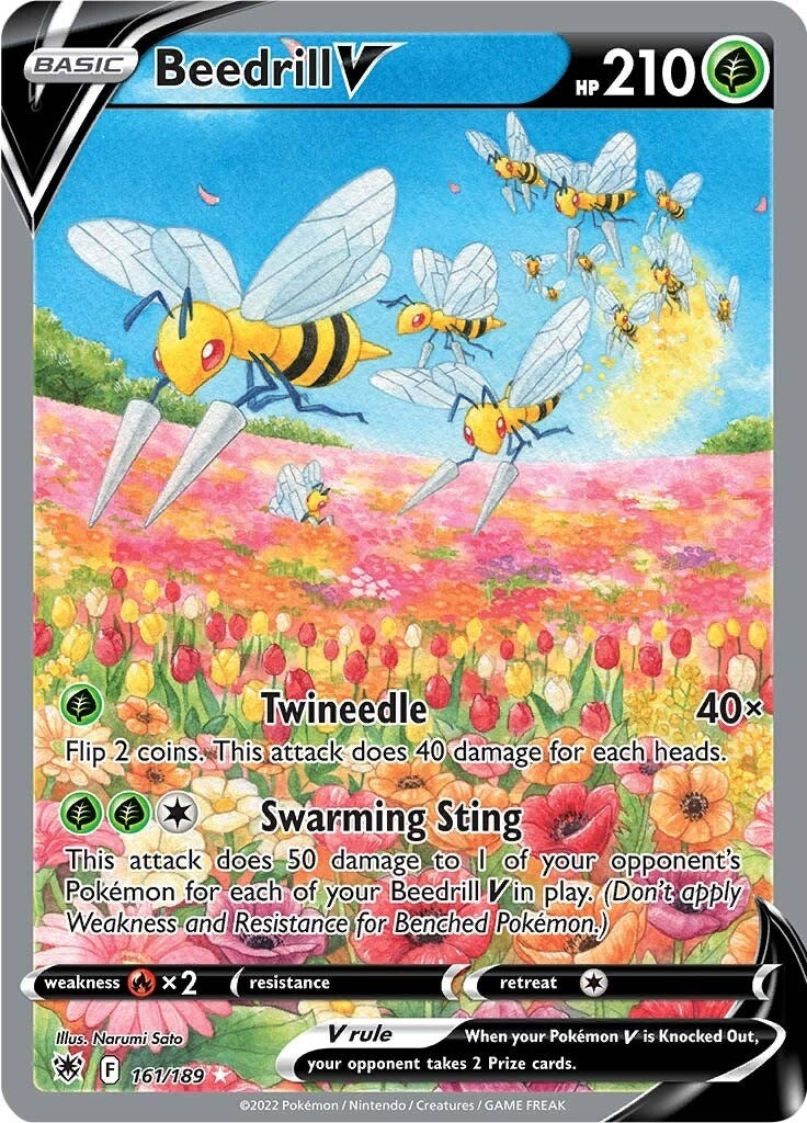 Image for Beedrill V (Alternate Full Art) (SWSH10: Astral Radiance) (161/189) - Pokemon