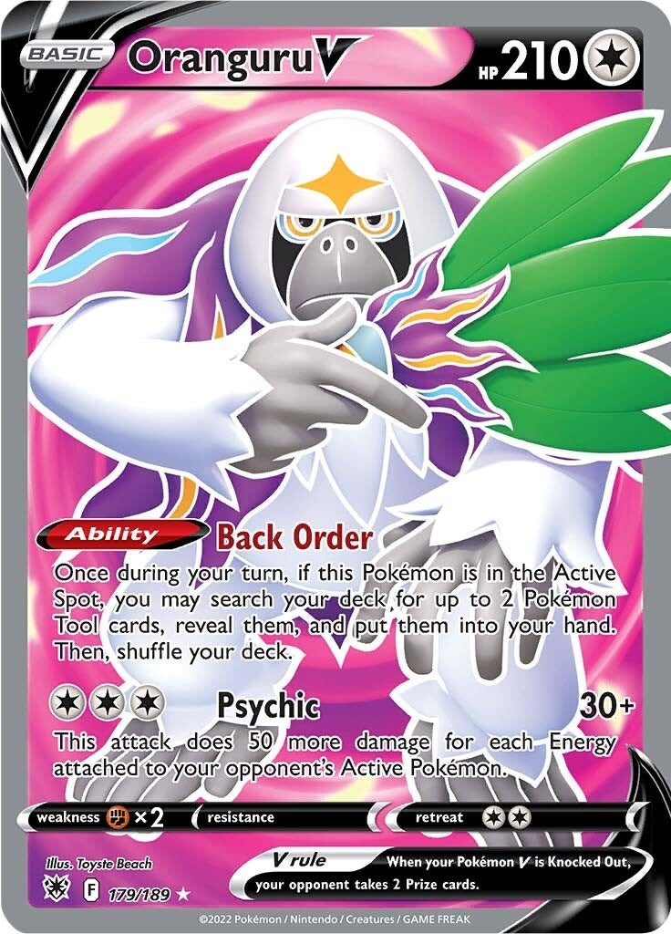 Image for Oranguru V (Full Art) (SWSH10: Astral Radiance) (179/189) - Pokemon