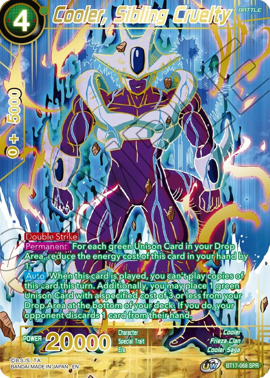 Image for Cooler, Sibling Cruelty (SPR) (Ultimate Squad) (BT17-068) - Dragon Ball Super: Masters