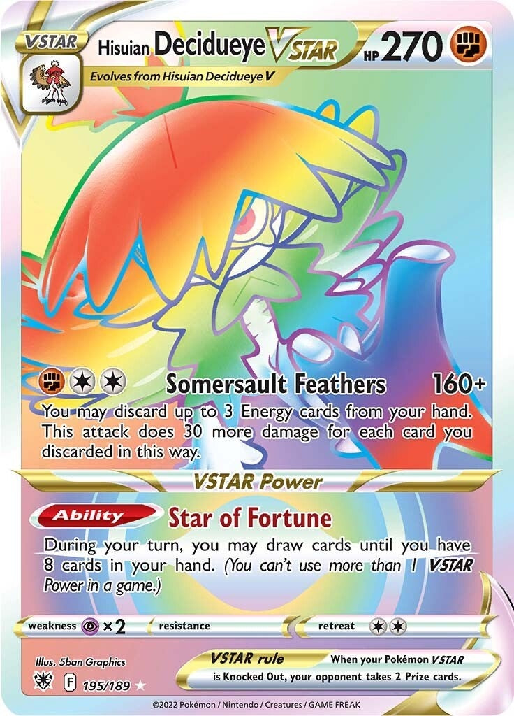 Image for Hisuian Decidueye VSTAR (Secret) (SWSH10: Astral Radiance) (195/189) - Pokemon