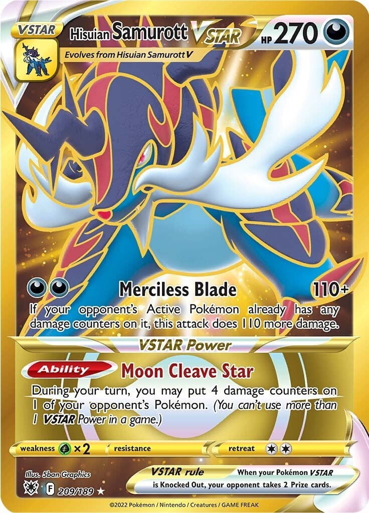 Image for Hisuian Samurott VSTAR (Secret) (209) (SWSH10: Astral Radiance) (209/189) - Pokemon