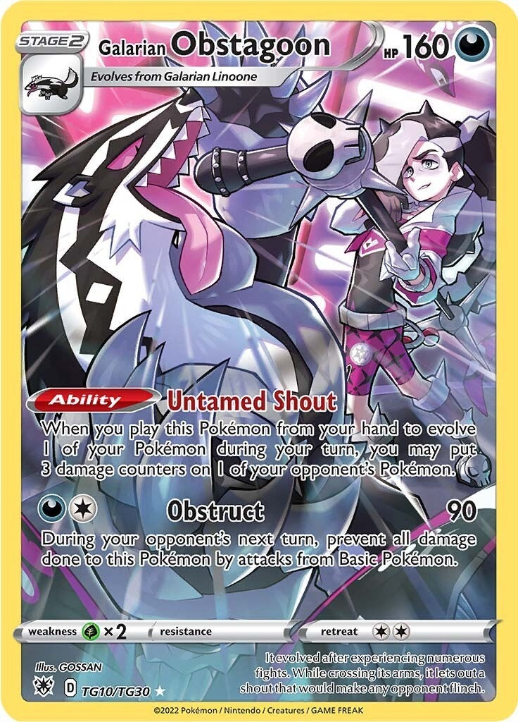 Image for Galarian Obstagoon (SWSH10: Astral Radiance Trainer Gallery) (TG10/TG30) - Pokemon