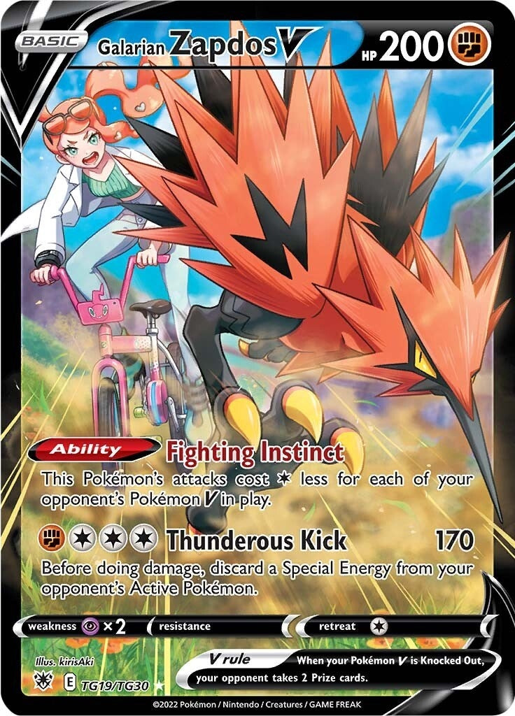 Image for Galarian Zapdos V (SWSH10: Astral Radiance Trainer Gallery) (TG19/TG30) - Pokemon