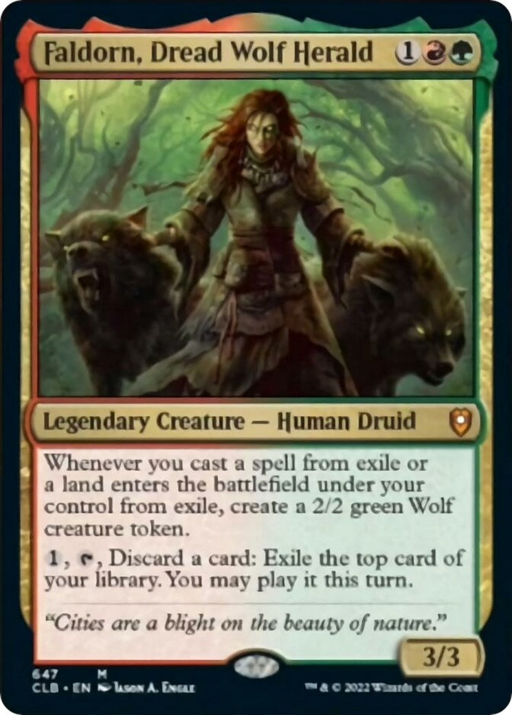 Image for Faldorn, Dread Wolf Herald (Commander Legends: Battle for Baldur's Gate) (647) - Magic: The Gathering