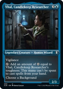 Image for Vhal, Candlekeep Researcher (Foil Etched) (Commander Legends: Battle for Baldur's Gate) (490) - Magic: The Gathering