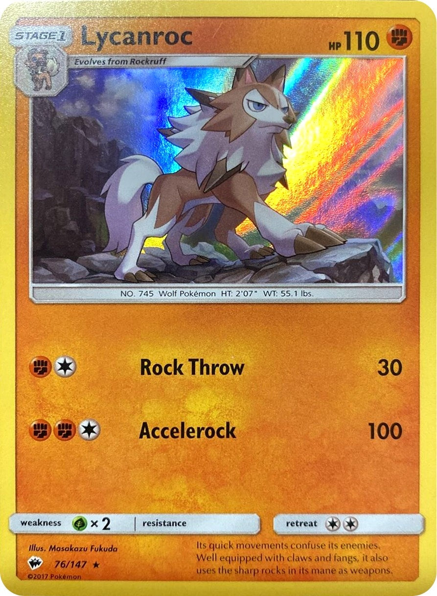 Image for Lycanroc - 76/147 (Water Web Holo) (Miscellaneous Cards & Products) (076/147) - Pokemon
