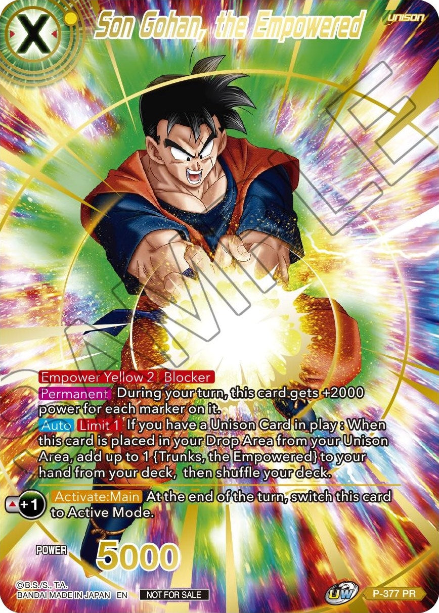 Image for Son Gohan, the Empowered (Gold Stamped) (Promotion Cards) (P-377) - Dragon Ball Super: Masters