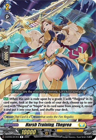 Image for Harsh Training, Thegrea (D-BT05: Triumphant Return of the Brave Heroes) (D-BT05/047EN) - Cardfight Vanguard