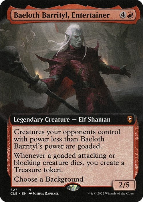 Image for Baeloth Barrityl, Entertainer (Extended Art) (Commander Legends: Battle for Baldur's Gate) (627) - Magic: The Gathering