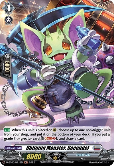 Image for Obliging Monster, Secondel (Holo) (D-BT05: Triumphant Return of the Brave Heroes) (D-BT05/H21EN) - Cardfight Vanguard
