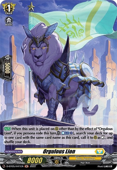Image for Orgulous Lion (Holo) (D-BT05: Triumphant Return of the Brave Heroes) (D-BT05/H41EN) - Cardfight Vanguard