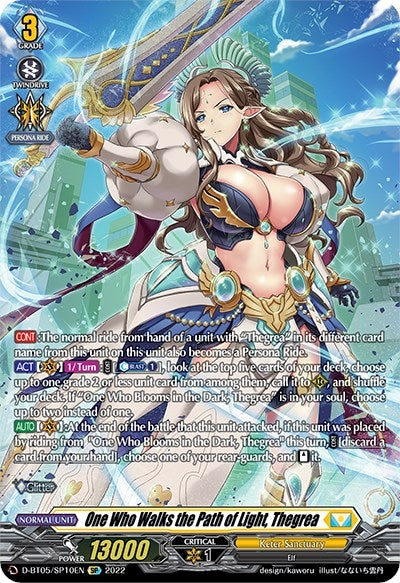 Image for One Who Walks the Path of Light, Thegrea (SP) (D-BT05: Triumphant Return of the Brave Heroes) (D-BT05/SP10EN) - Cardfight Vanguard