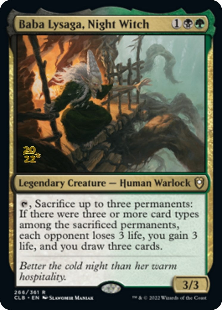 Image for Baba Lysaga, Night Witch (Prerelease Cards) (266) - Magic: The Gathering