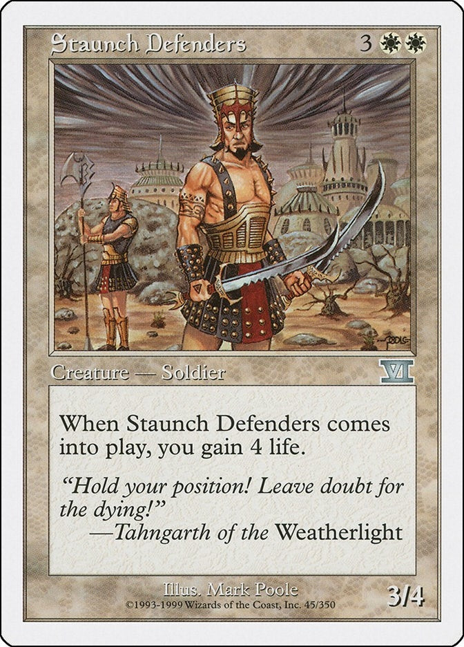 Image for Staunch Defenders (Classic Sixth Edition) (45) - Magic: The Gathering