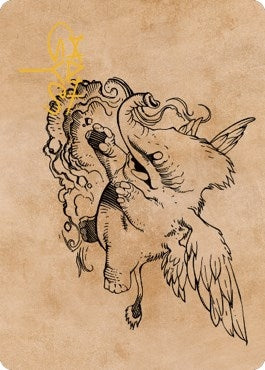 Image for Lulu, Loyal Hollyphant Art Card (Gold-Stamped Signature) (Art Series: Commander Legends: Battle for Baldur's Gate) (46) - Magic: The Gathering