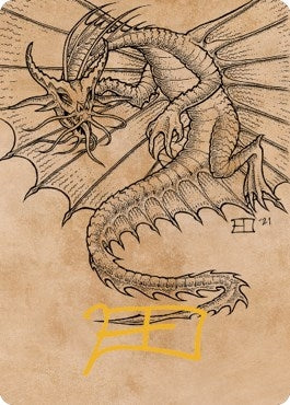 Image for Ancient Gold Dragon Art Card (44/81) (Gold-Stamped Signature) (Art Series: Commander Legends: Battle for Baldur's Gate) (44) - Magic: The Gathering