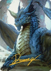 Image for Young Blue Dragon Art Card (Gold-Stamped Signature) (Art Series: Commander Legends: Battle for Baldur's Gate) (27) - Magic: The Gathering