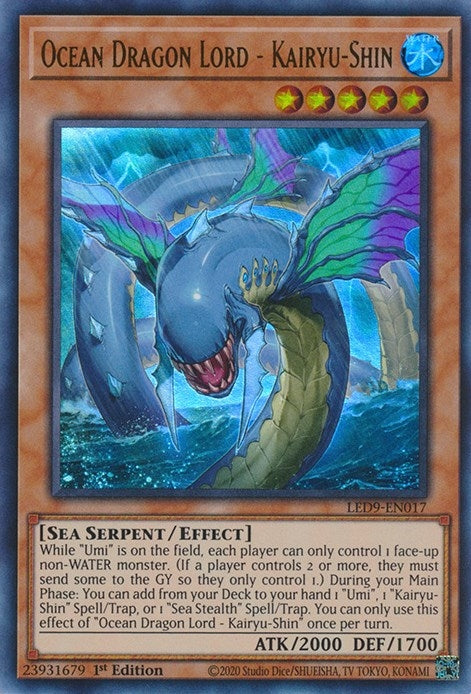Image for Ocean Dragon Lord - Kairyu-Shin (Legendary Duelists: Duels From the Deep) (LED9-EN017) - YuGiOh