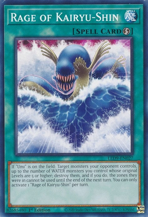 Image for Rage of Kairyu-Shin (Legendary Duelists: Duels From the Deep) (LED9-EN027) - YuGiOh