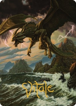 Image for Ancient Bronze Dragon Art Card (3/81) (Gold-Stamped Signature) (Art Series: Commander Legends: Battle for Baldur's Gate) (3) - Magic: The Gathering