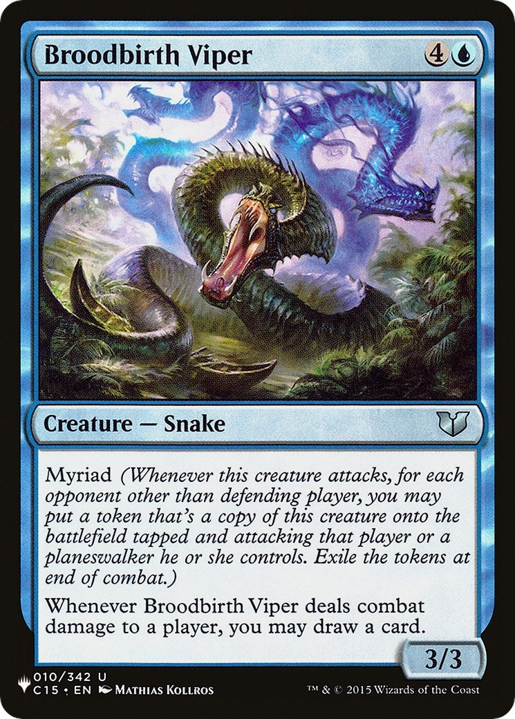 Image for Broodbirth Viper (The List Reprints) (010/342) - Magic: The Gathering
