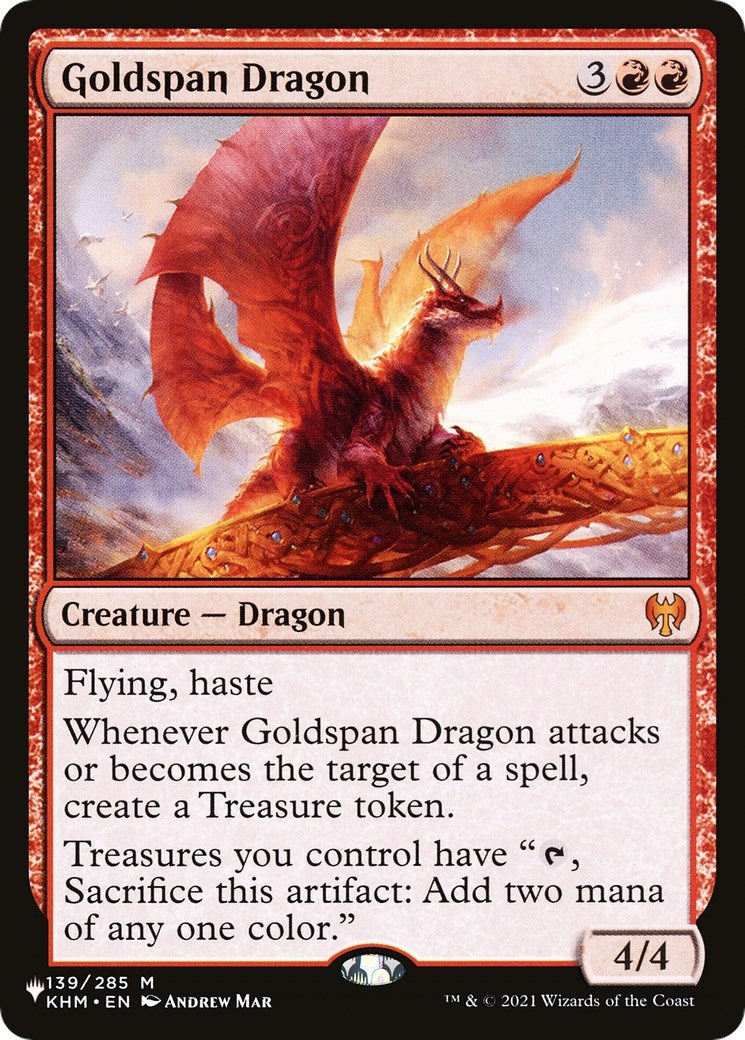Image for Goldspan Dragon (The List Reprints) (139/285) - Magic: The Gathering