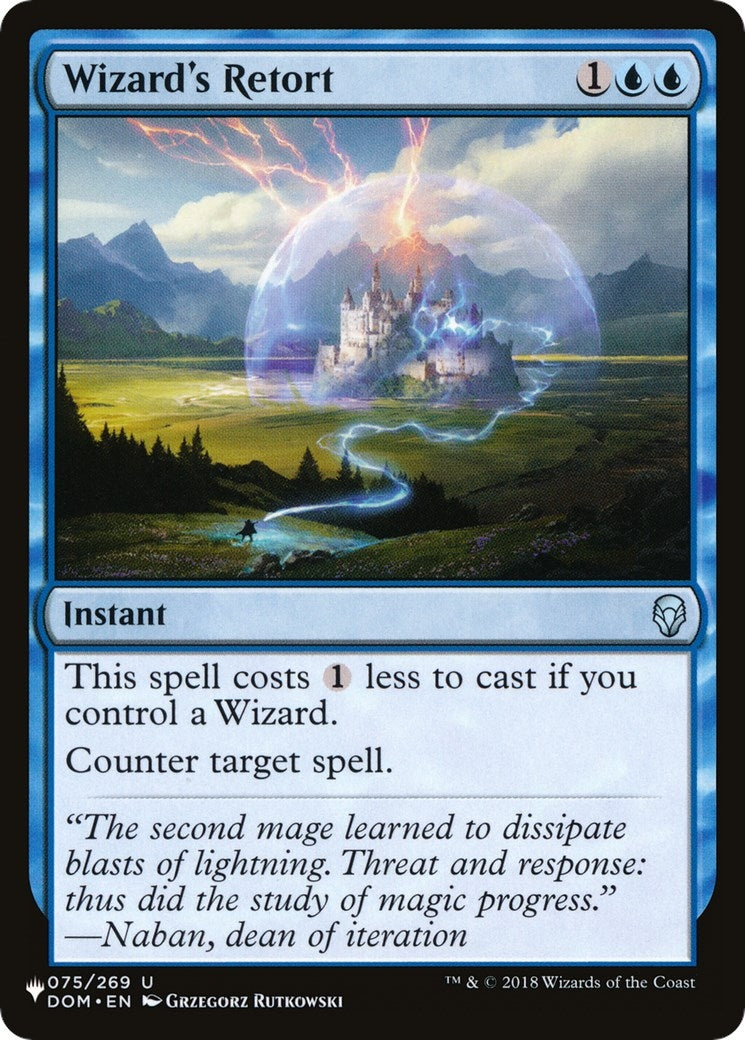 Image for Wizard's Retort (The List Reprints) (075/269) - Magic: The Gathering