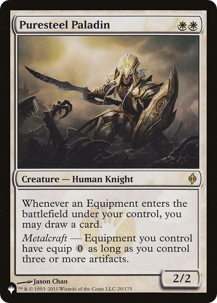 Image for Puresteel Paladin (The List Reprints) (20/175) - Magic: The Gathering
