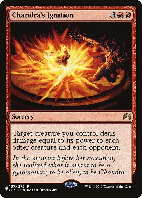 Image for Chandra's Ignition (The List Reprints) (137) - Magic: The Gathering