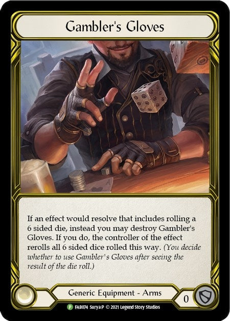 Image for Gambler's Gloves (Golden) - FAB074 (Flesh and Blood: Promo Cards) (FAB074) - Flesh and Blood TCG