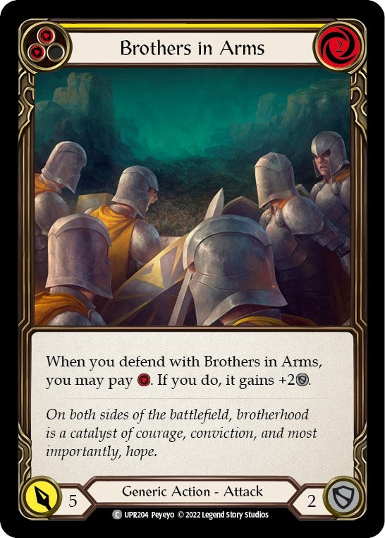 Image for Brothers in Arms (Yellow) (Uprising) (UPR204) - Flesh and Blood TCG