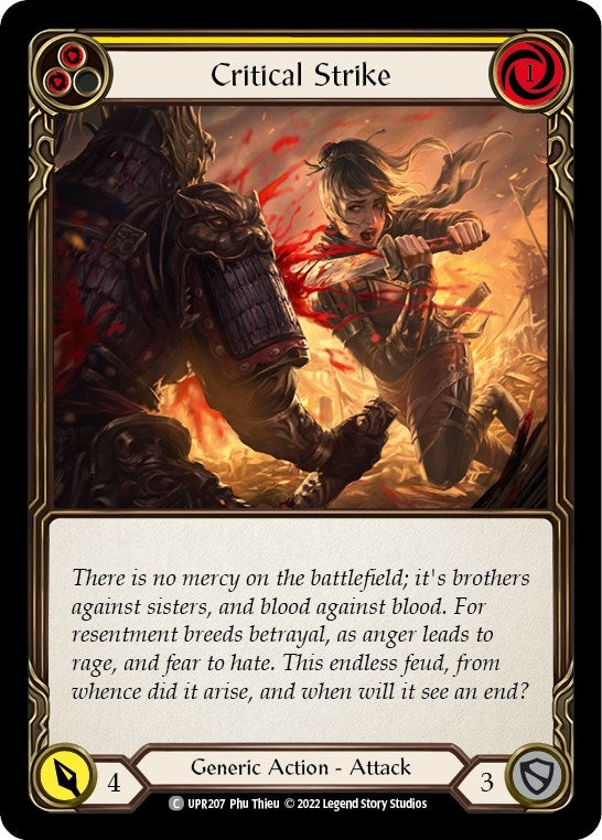 Image for Critical Strike (Yellow) (Uprising) (UPR207) - Flesh and Blood TCG