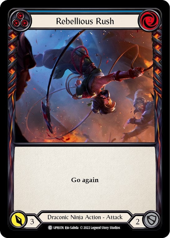 Image for Rebellious Rush (Blue) (Uprising) (UPR074) - Flesh and Blood TCG
