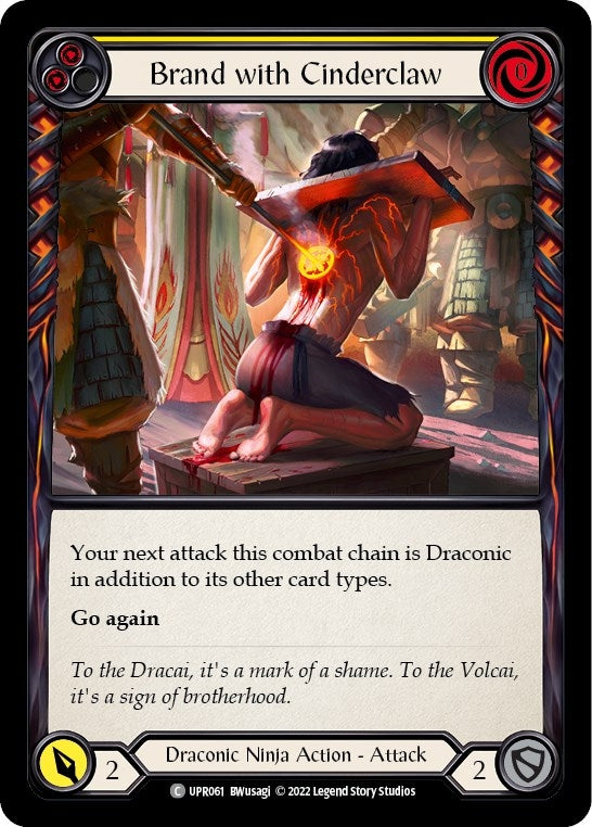 Image for Brand with Cinderclaw (Yellow) (Uprising) (UPR061) - Flesh and Blood TCG