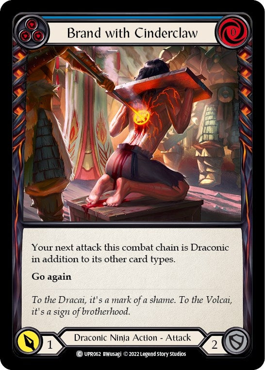 Image for Brand with Cinderclaw (Blue) (Uprising) (UPR062) - Flesh and Blood TCG