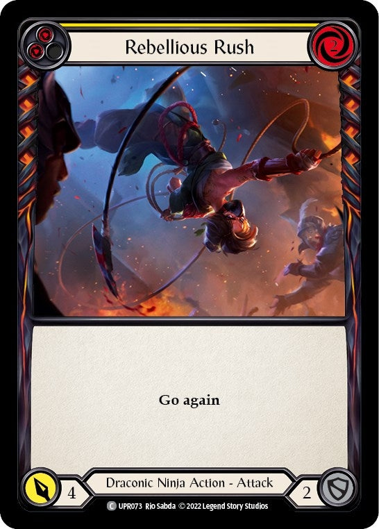 Image for Rebellious Rush (Yellow) (Uprising) (UPR073) - Flesh and Blood TCG