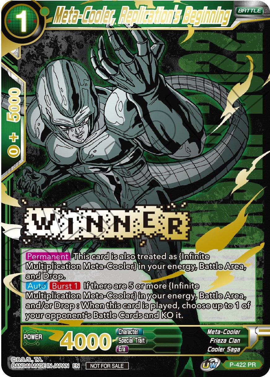 Image for Meta-Cooler, Replication's Beginning (Championship Pack 2022 Vol.2) (Winner Gold Stamped) (Promotion Cards) (P-422) - Dragon Ball Super: Masters