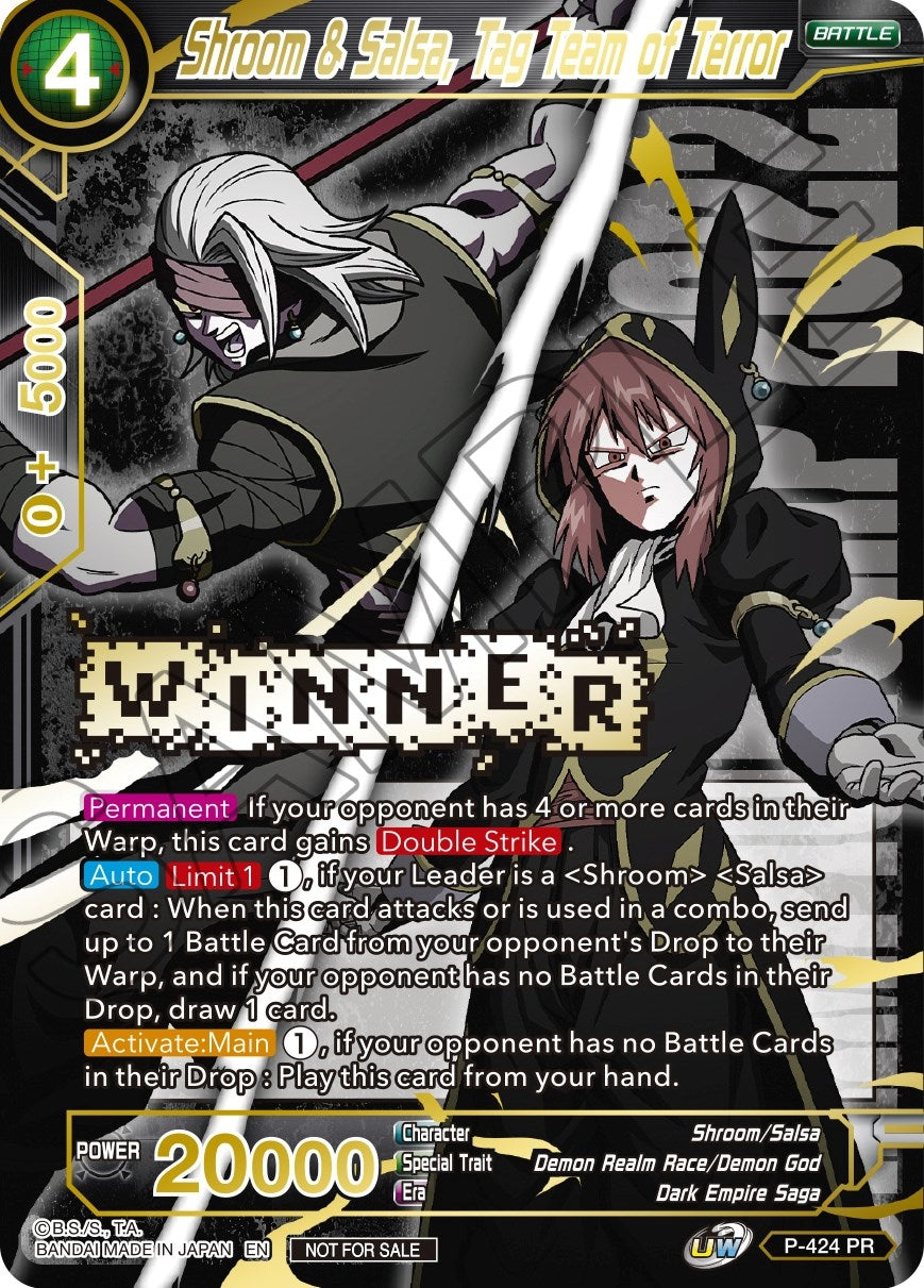 Image for Shroom & Salsa, Tag Team of Terror (Championship Pack 2022 Vol.2) (Winner Gold Stamped) (Promotion Cards) (P-424) - Dragon Ball Super: Masters