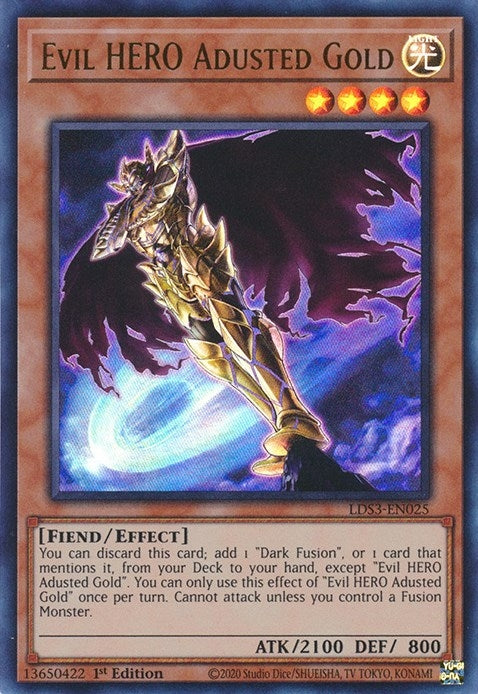 Image for Evil HERO Adusted Gold (Legendary Duelists: Season 3) (LDS3-EN025) - YuGiOh