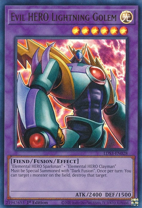 Image for Evil HERO Lightning Golem (Legendary Duelists: Season 3) (LDS3-EN028) - YuGiOh