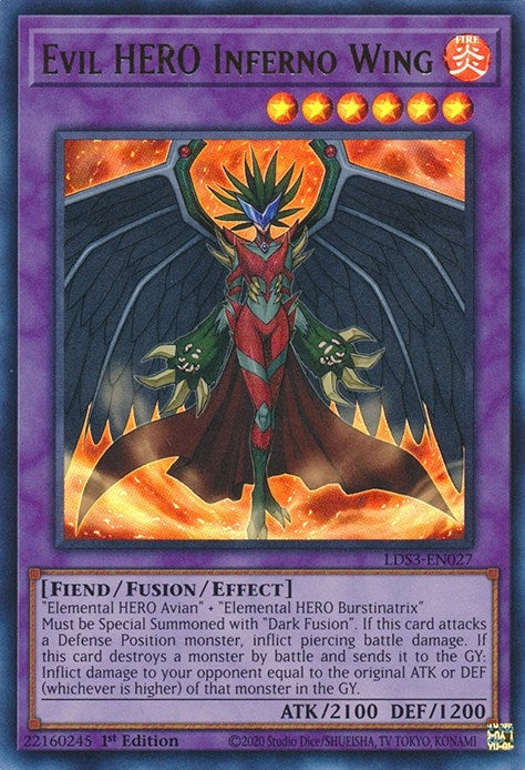 Image for Evil HERO Inferno Wing (Legendary Duelists: Season 3) (LDS3-EN027) - YuGiOh