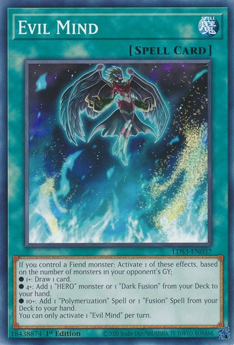 Image for Evil Mind (Legendary Duelists: Season 3) (LDS3-EN037) - YuGiOh