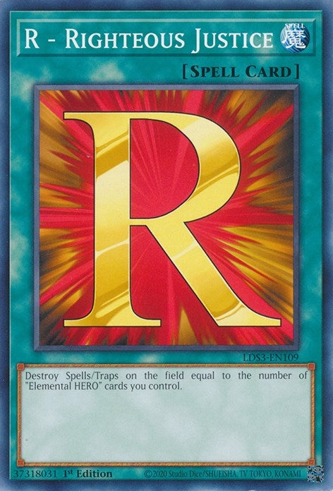 Image for R - Righteous Justice (Legendary Duelists: Season 3) (LDS3-EN109) - YuGiOh